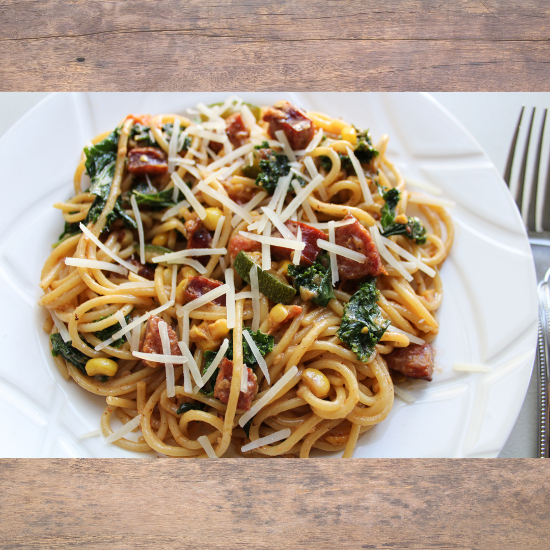 Stoltzfus Eats: Kielbasa Veggie Pasta